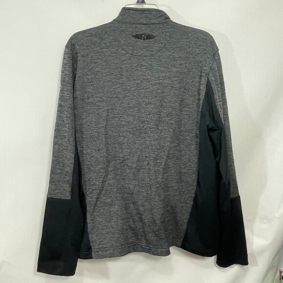 Straight Down Jacket Mens Medium Grey Golf Sweatshirt Full Zip Performance - Picture 5 of 8